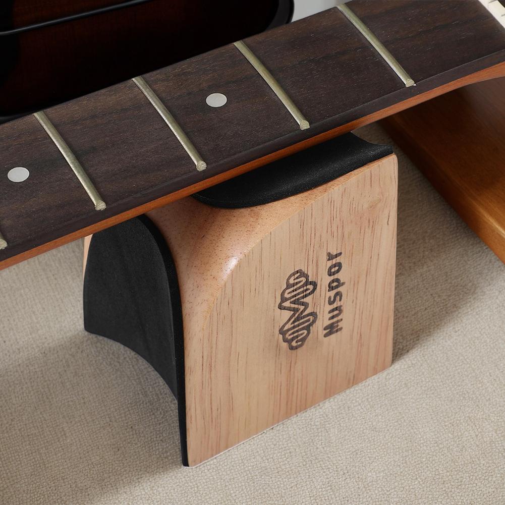 2-in-1 Gitarrenhalsstütze Gitarrenhals-Stützkissen Holz Saiteninstrument Luthier-Werkzeug Musikinstrumentenzubehör