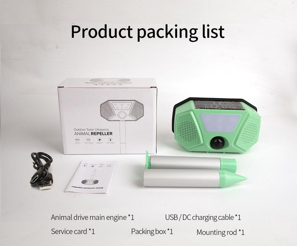 

LED Infrared Animal and Bird Repellent with High-Power Ultrasonic Mouse Control