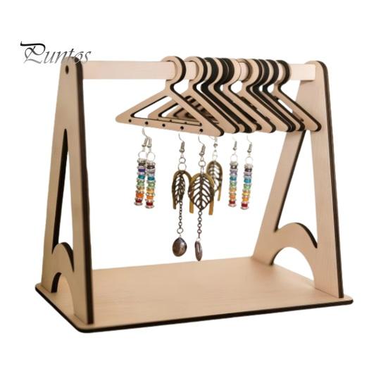 Wooden Jewelry Display Stand Earring Rack, Clothes Drying Rack Design, Decorative Small for Dressing Table Holder Stand, Tabletop Home Vanity