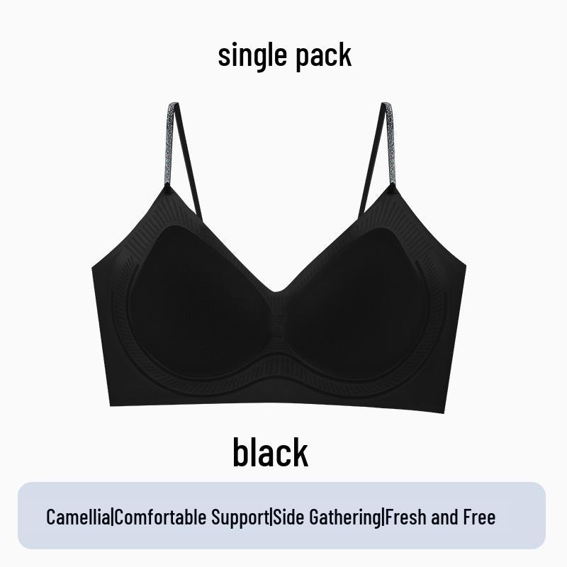 Kräuter-Kamelie Cool Summer Nahtloser Spaghetti-Träger-BH für Damen