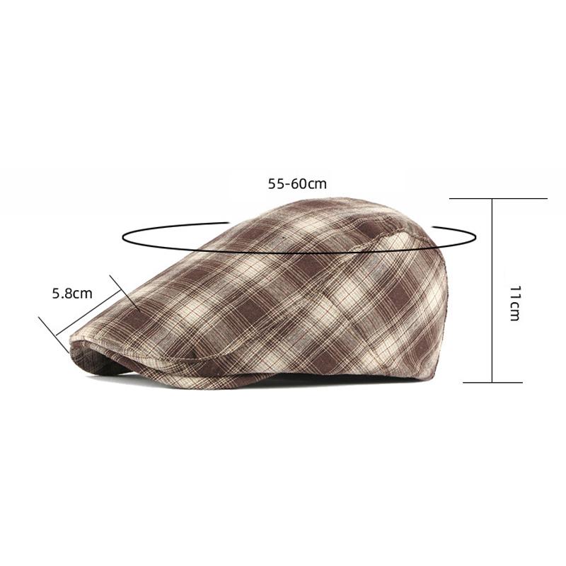 Vår Sommer Tynn Beret Herre Newsboy Caps Kvinner Plaid Britisk Vintage Flat Caps Gatsby Painters Hats Ivy Hat Hombre Boina