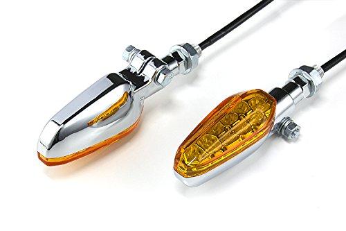 Bike Parts Center 313812 Universal LED Shape Turn Signal, Orange