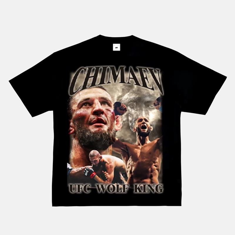 2024 New Fashion Oliveira Oliveira T-shirt UFC Printed Short Sleeve American Vintage Small Neckline Fighting Top Vintage