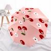 1pz Ombrello Pieghevole Automatico Apri/Chiudi alla Moda Rosa Ciliegia con 8 Stecche, Portatile Antivento, Uso Quotidiano134