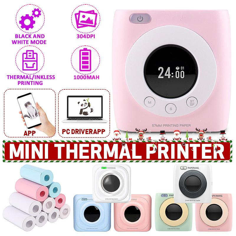 203dpi/304dpi/300dpi USB Portable Bluetooth Photo Mini Printer Thermal Printer Pocket Printer Inkless Clearly Printing For Mobile New