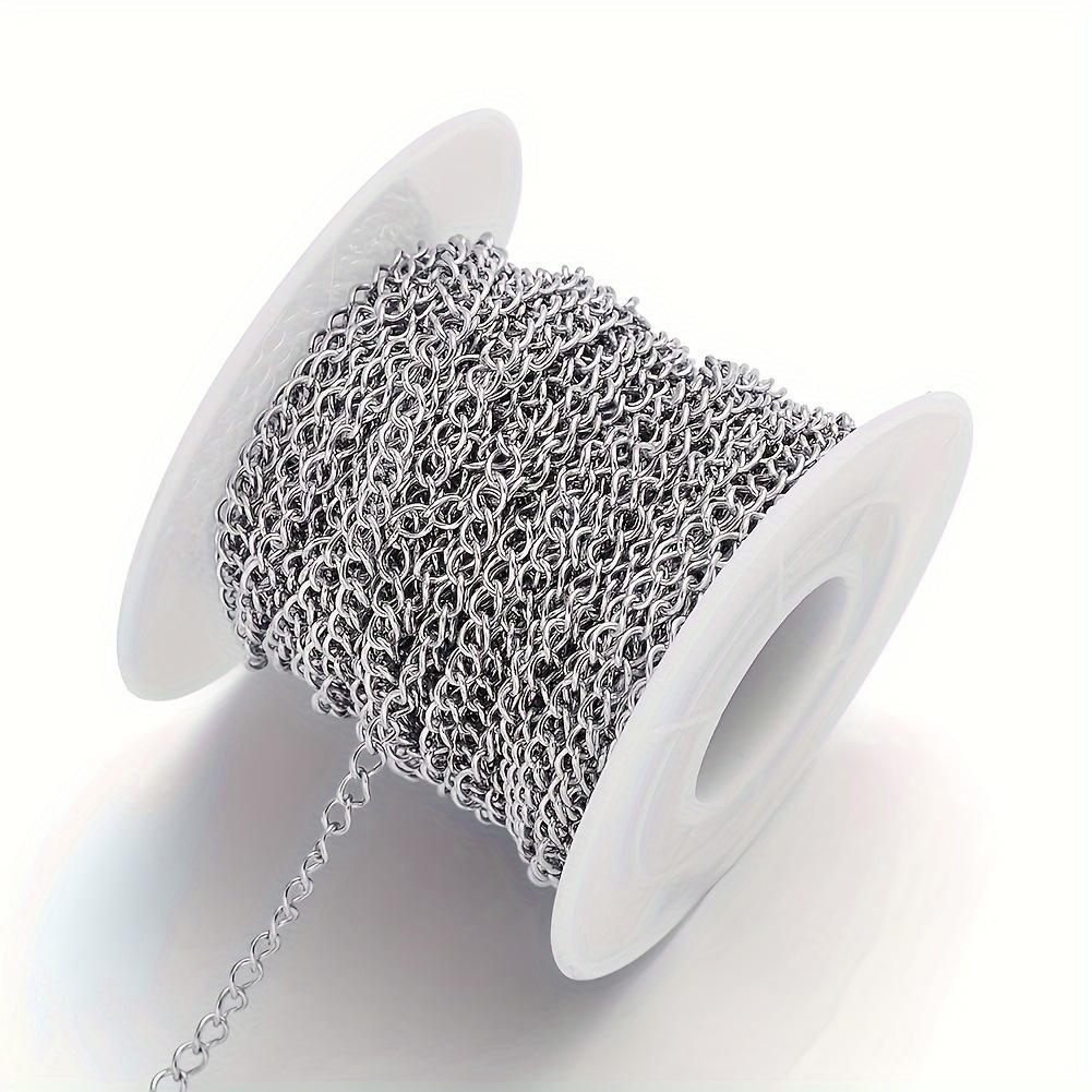Stainless Steel Chain, 2/3/4mm Thick Twisted Link Chain for DIY Jewelry Making, Crafting Accessory, Pendants for Jewelry Making
