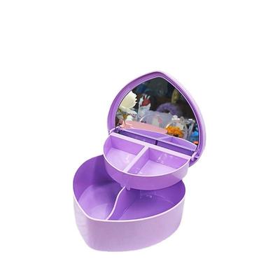 Case Double Storage Box Girls Desktop Cosmetic Organizer Heart-shaped Jewelry  Box Girls Makeup Storage Box Sundries Container