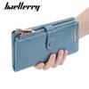 Baellerry Women's Long Purse Multiple Card Slots Wallet Fashion Clutch Bag Cell Phone Bag Zipper Billfold Pu Leather Card Holder