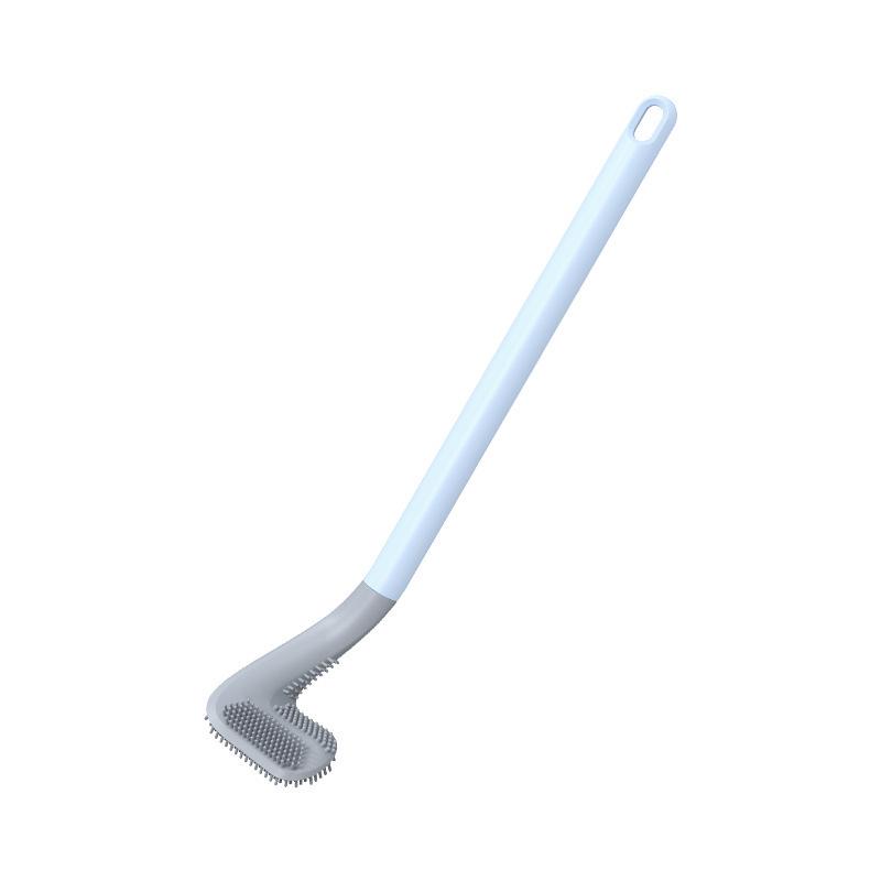 Silicone Golf-Style Toilet Brush with Long Handle for Bathroom Cleaning
