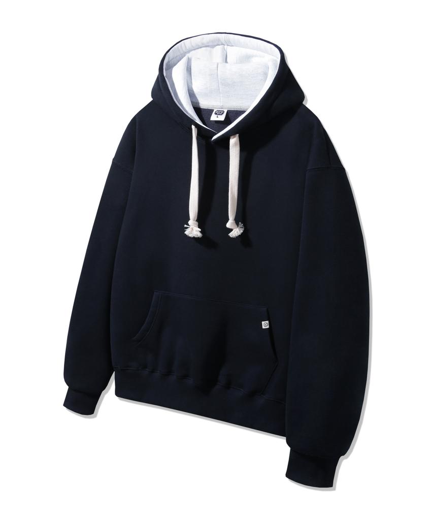 [Double Cotton/Fleece-Lined] Color Block Plain Oversized Hoodie Avh857 (4 Colors) (Type A)