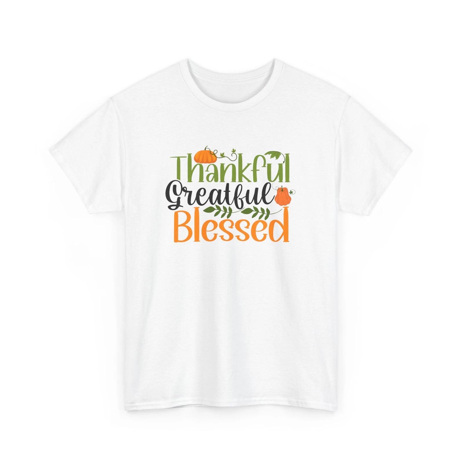 

Fall Aesthetic T-Shirt | Autumn Leaves Shirt | Thankful Greatful Blessed tee 3XL