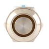 2pcs 12 24VDC Push Button Switch 16mm Self Locking Metal Button Switch with Light(Yellow )