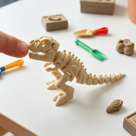 Dinosaurierskelett Figur 3D Gedruckte Dino Knochen Figuren Mini Skelett Spielzeug für Dino Sand Ausgrabung Wissenschaftliches Spielen Party Mitgebsel