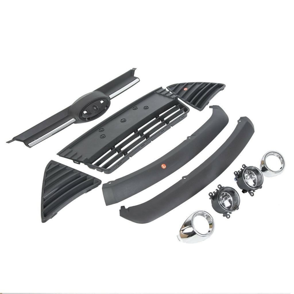 Front Bumper Lower Grille Valances – Pair – For Ford Focus 2012-2014 – Black OE Spec