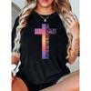 European Size European Size Women's Inspirational Christian Graphic Tee - "I Can Do All Things Through Christ" Print