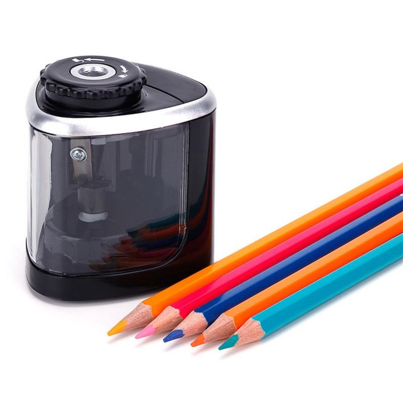 New Electric Sharpener Desktop Automatic Pencil Sharpener Touch Switch Pencil Sharpener for 6-8mm and Color Pencil School