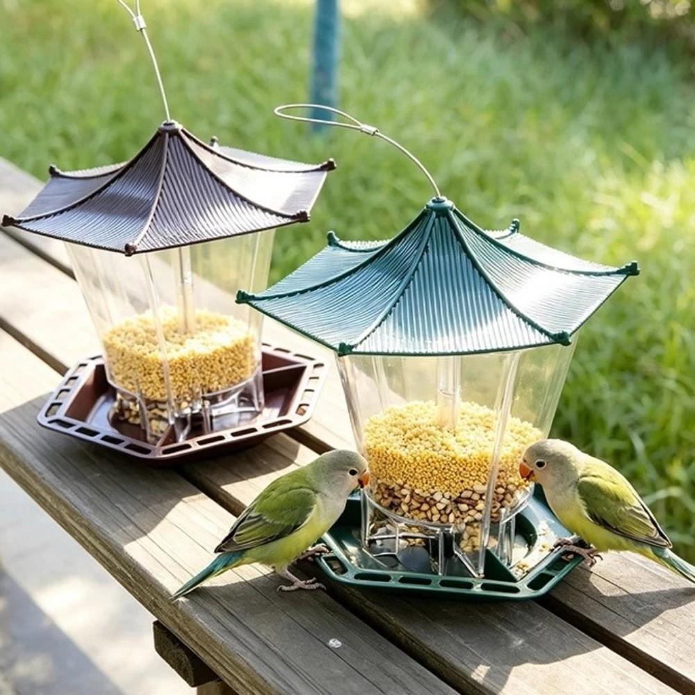 Large Capacity Garden Bird Food Tray 3-Compartment Hummingbird Feeder  Backyard