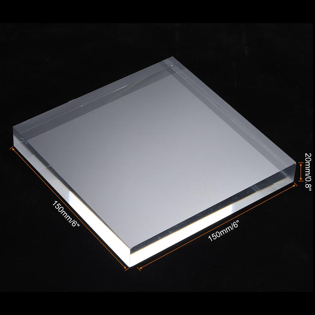 1pcs Acrylic Square Display Stand Base Solid Clear Display Block Clear Jewelry Stand Ring Showcase Holder Base for Collectibles