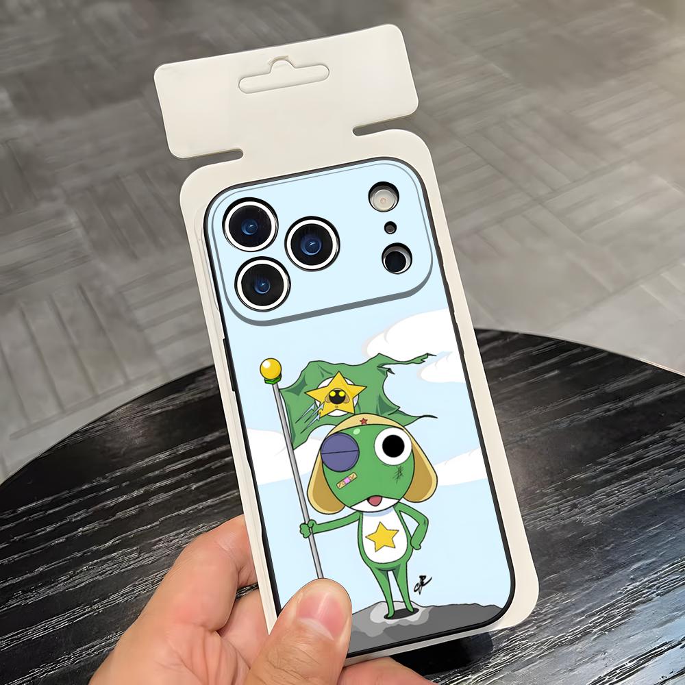 

Чехол для телефона-лягушонка Keroro G-Gunsou для IPhone 17 Air 16 E Pro Max 15 14 13 Mini 12 Pro 11 Max Plus Черный Мягкий Чехол iPhone 14