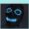 Premium Ansiktsmask Med Led-ljus Perfekt För Halloween Dansfest Cosplay Dekoration