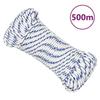 152283 vidaXL Boat Rope White 5 Mm 500 M Polypropylene