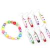 50pcs/Lot Acrylic Star Spaced Beads Round Beads For Jewelry Making DIY  Kids Puzzle Handmade Charms Bracelet Earrings