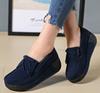 Fashion Casual women's shoes spring new thick-soled wedge-heeled shoes genuine leather rocking shoes tassel platform suede leather