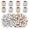 20pcs Rhinestone Crystal Beads Shambhala Ball Beads Metal Big Hole Beads Loose Spacer Beads For Jewelry Making DIY Accessories