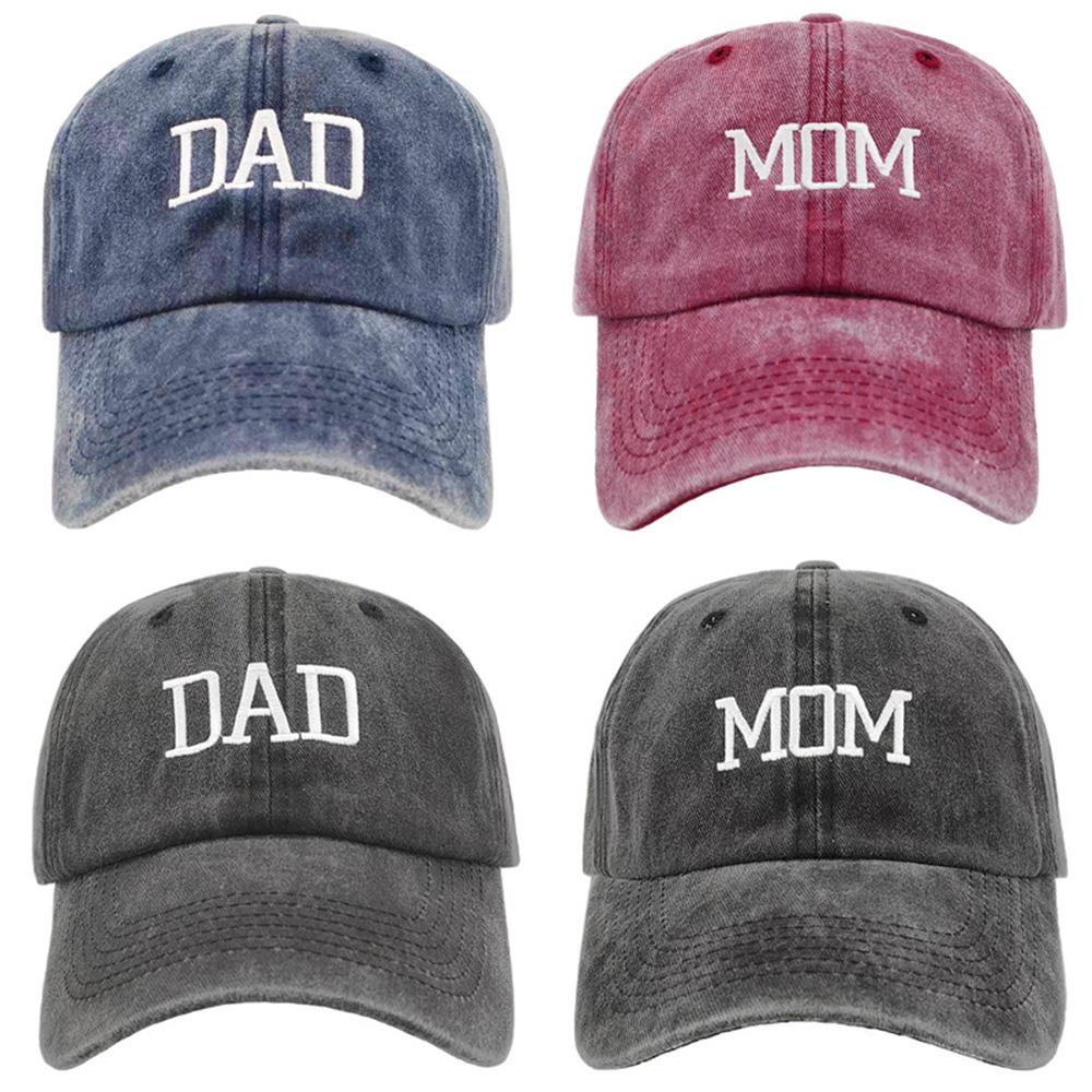 Soft Top Caps For Men Woman Washed Cotton Snapback Cap DAD MOM Embroidery Baseball Cap Outdoor Sports Visor Sun Hat