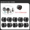 10PCS Motorcycle Bolt Covers Aluminum Engine Topper Caps for Harley Twin Cam Touring Road King Electra Glide Street Glide Dyna Softail Sportster 883