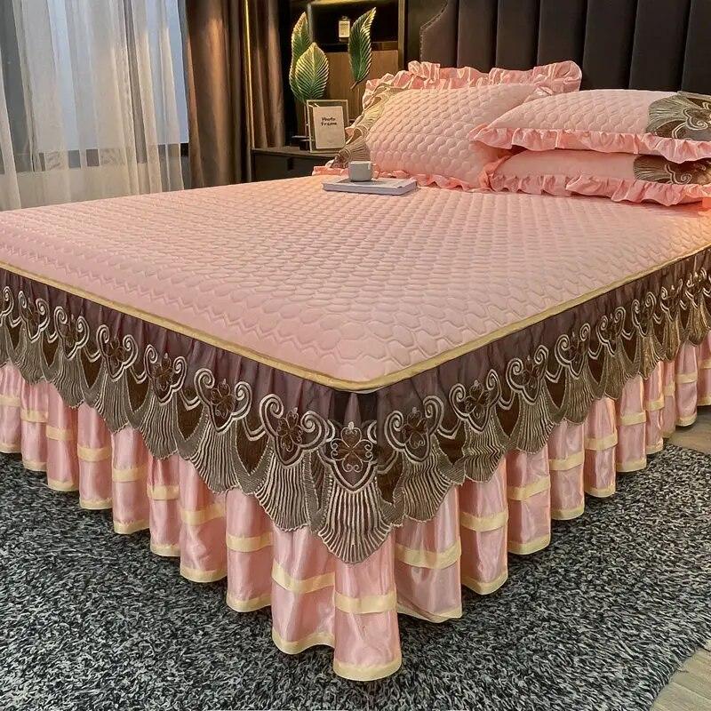 Povlak na polštář v retro přírodním latexu v evropském stylu, luxusní letní sukně na postel, ledová hedvábná podložka, klimatizační podložka, měkká podložka