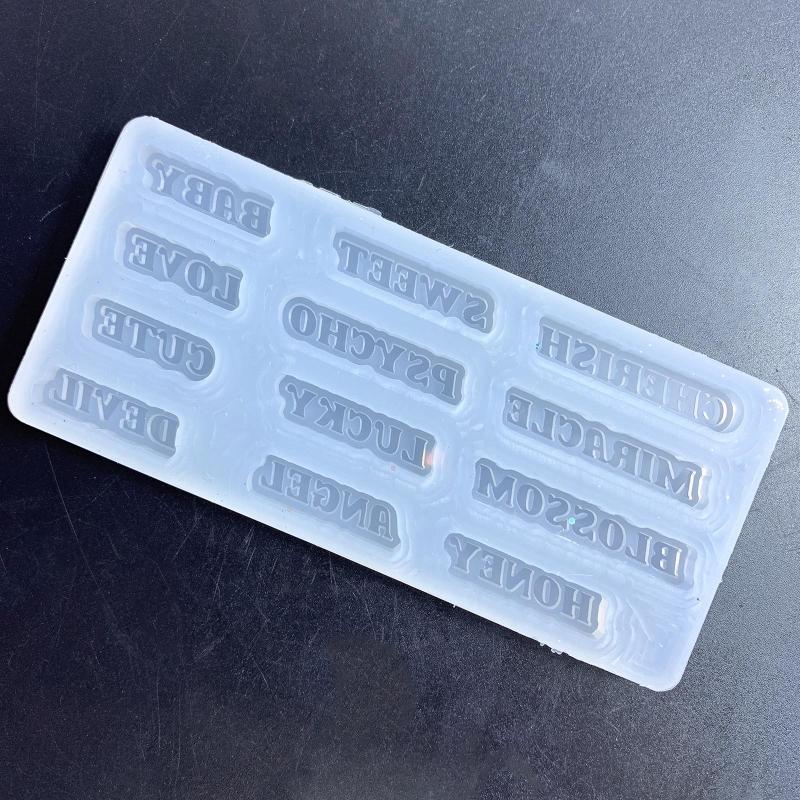 Resin Shaker Filling Mold,Silicone Letter Mold Epoxy Resin Mold Filler Quicksand Casting Filling Mold for Jewelry Making