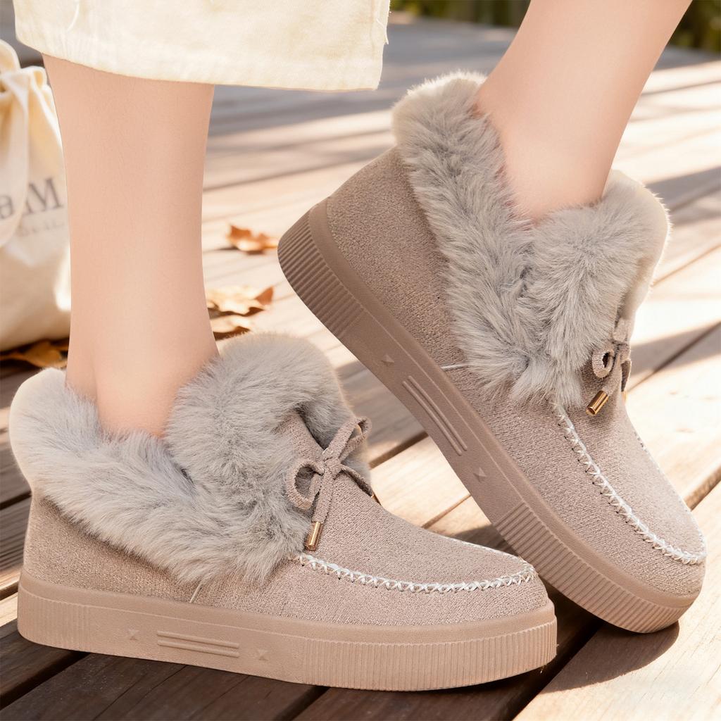 Shoes women's cotton shoes winter new fashion versatile velvet thickened women's snow boots non-slip cotton boots