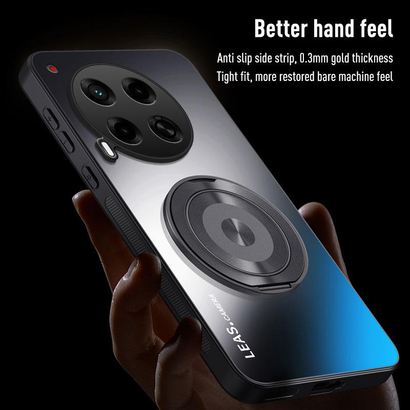 EUCAGR For Tecno Camon 30 Luxury AG Frosted Soft PC+TPU Matte Stand Back Cover For Tecno Camon30 Phone Case Coque WIth Kickstand