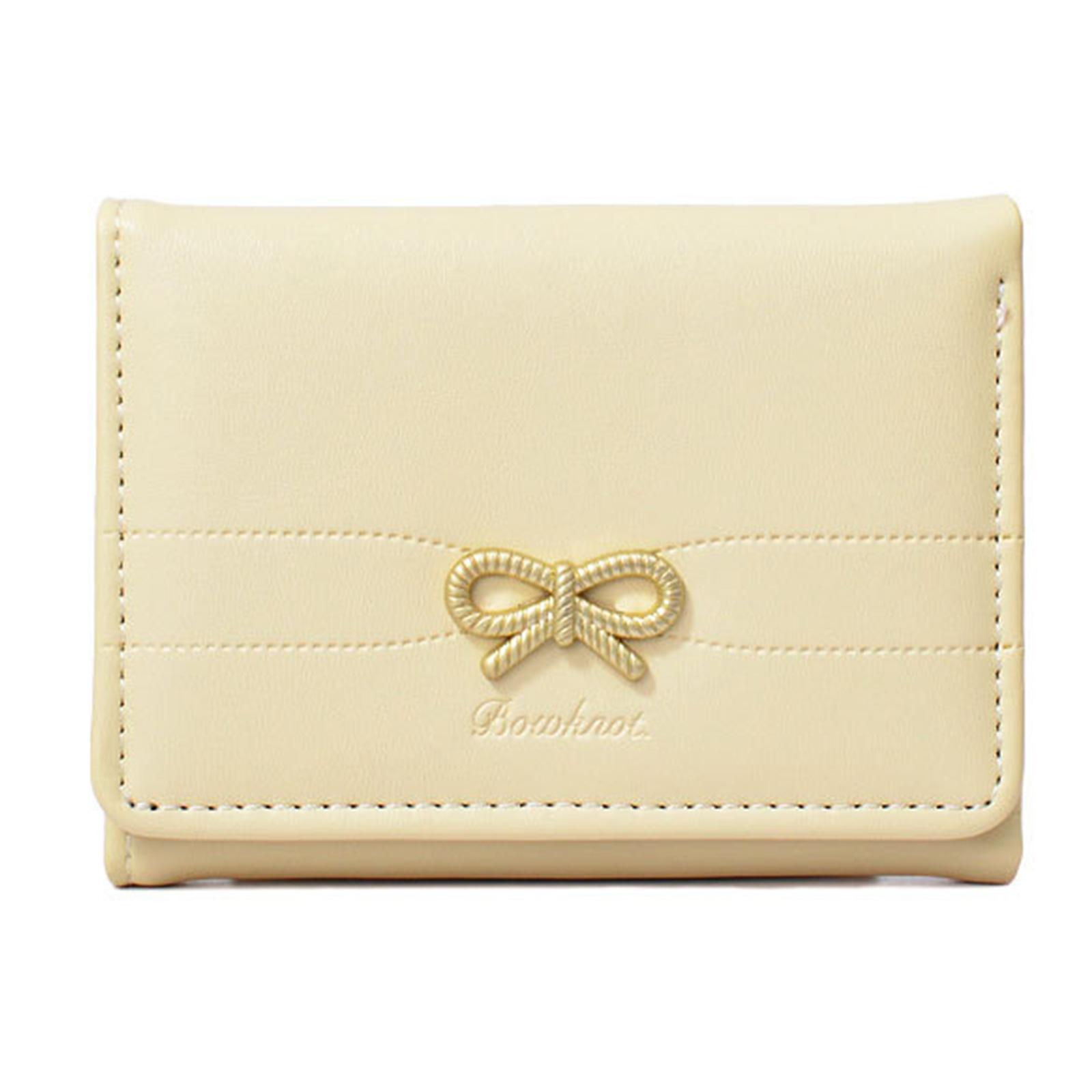 

Women Wallet Simple Trifold Wallets PU Leather Purse Slim Short Wallet Small Trifold Cash Card Holder Bag Compact Wallet