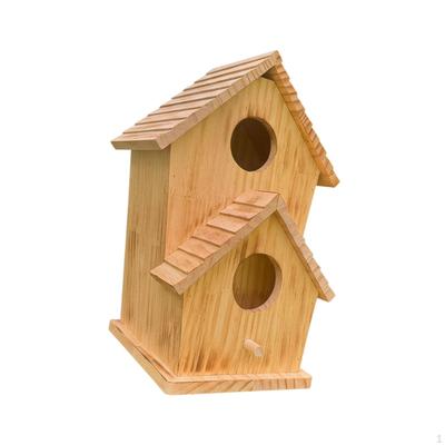 Casa de Pájaros de Madera Refugio Resistente a la Intemperie Grande Colgante Decoración Exterior para Pinzones Colibríes