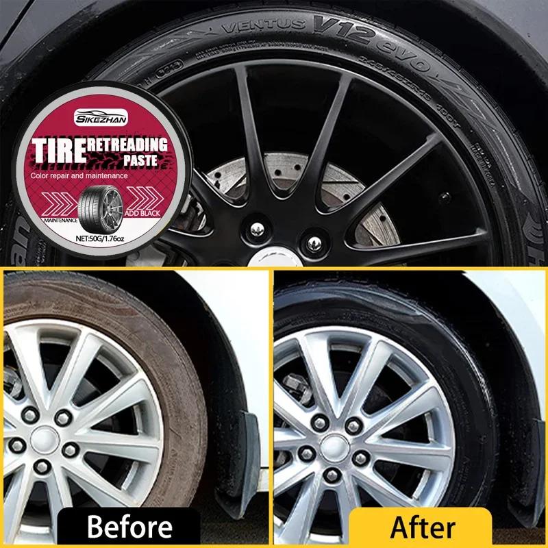 Premium Tire Renewal Wax-Long-Lasting Shine Anti-Dust Protection Prevents Aging&Cracking Car Wheel Polish Restorer All Vehicles