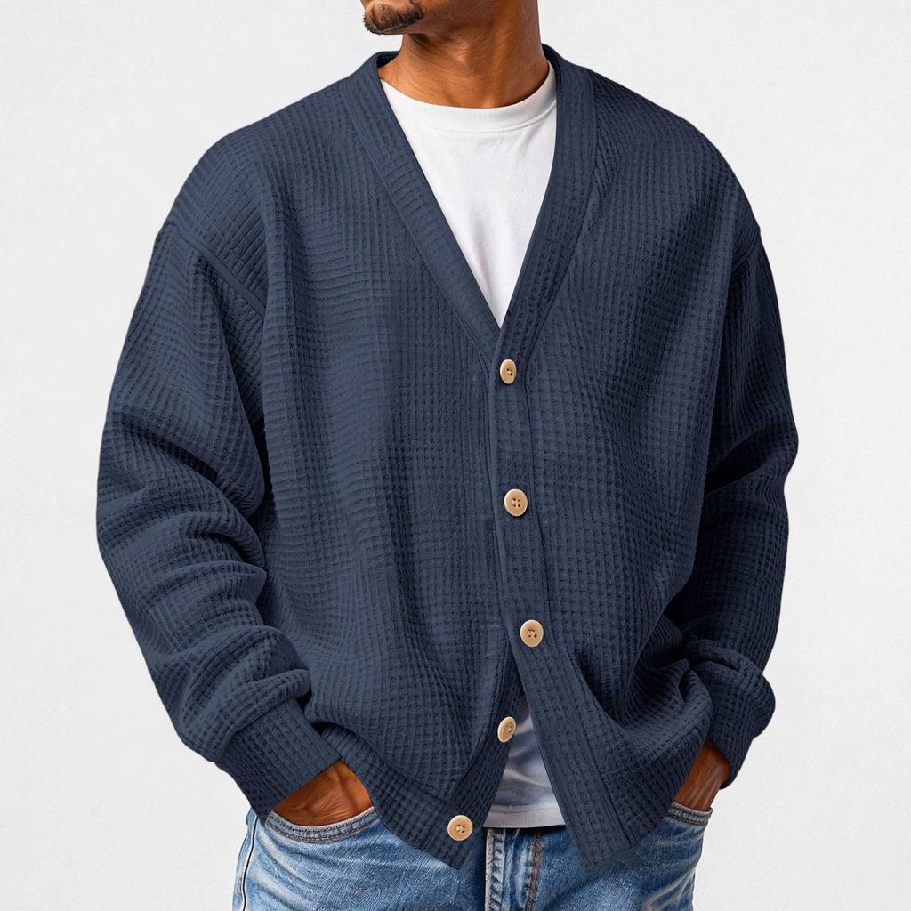 Men's Loose Casual Minimalist Cardigan , Long Sleeve Daily Wear