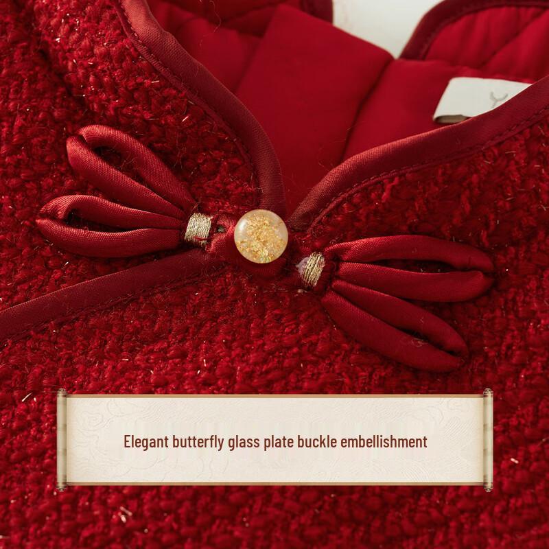 YEEHOO Girls' New Chinese Style Sleeveless Winter Dress