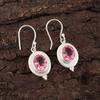 Pink Tourmaline Gemstone Earrings, Handmade 925 Sterling Silver Jewelry, Meditation Earrings Jewelry For Women