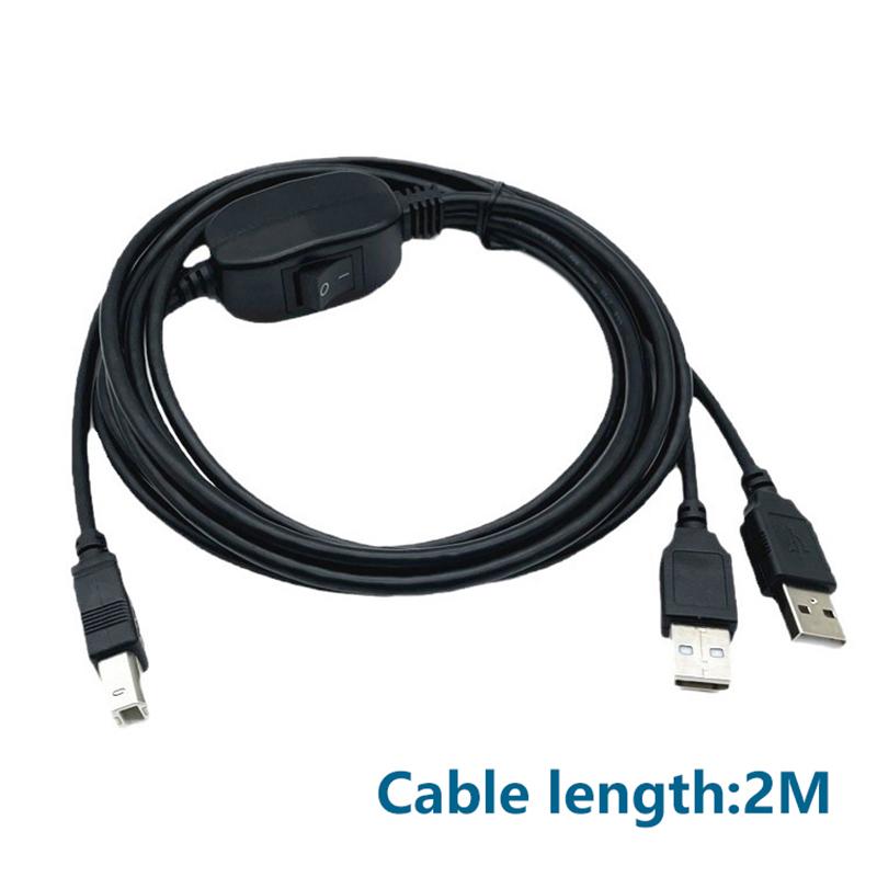 2 In 1 USB A To B Male To Male Printer Cable For    Printer Splitter For Two Computers·