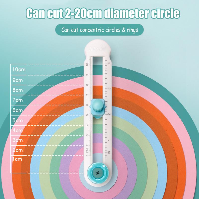 JIANWU Multifunctional Mini 360° Manual Rotary Cutter Art Cutting Tool Compass Knife Circle Cutter Creative DIY Stationery