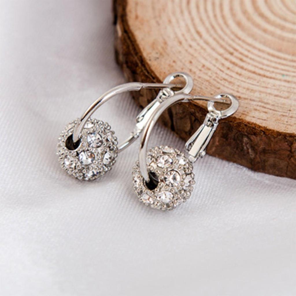 Fashion Earrings, Ear Jewelry, Colored Diamond Ball Beads Earrings, Women Ear Party Jewelry