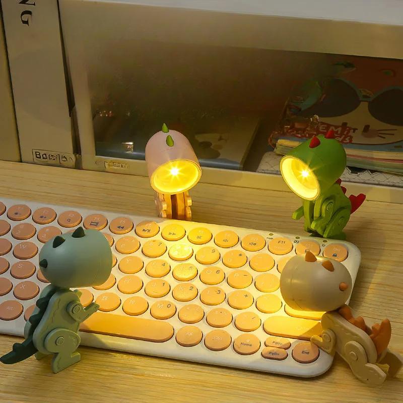 Cartoon Mini Nightlight Cute Decoration Desktop Folding Table Lamp Birthday Gift Cartoon Pet Folding Small Table Lamp with Ears