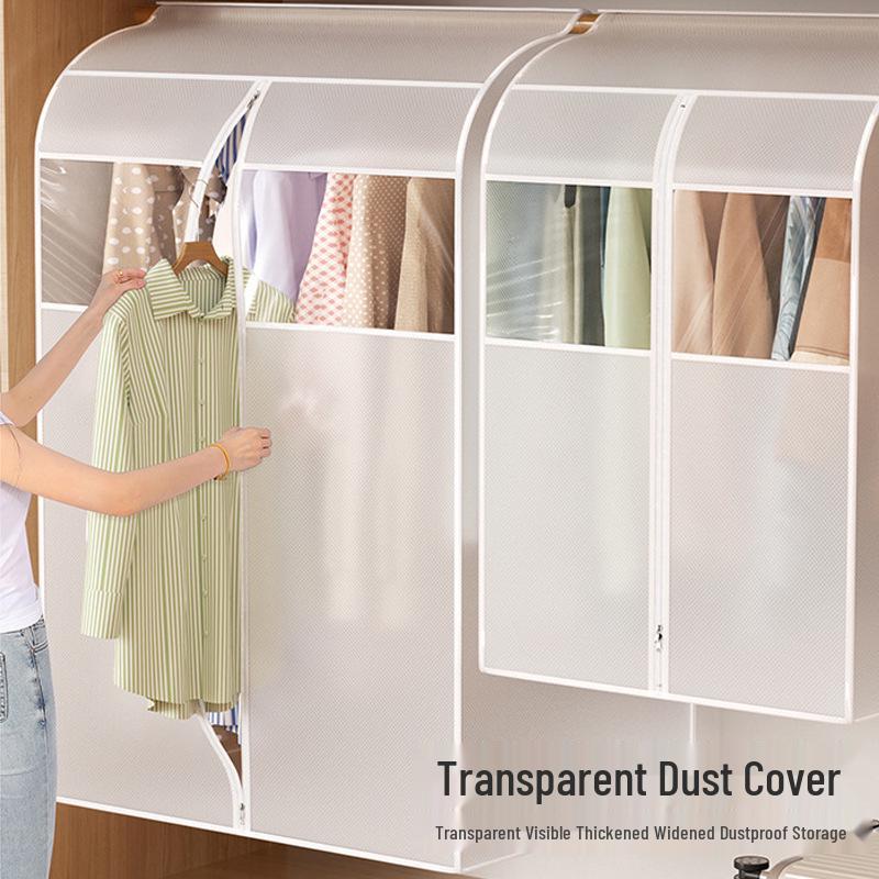 Housse de garde-robe transparente 3D anti-poussière: Protection des Vêtements et Manteaux