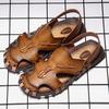 Mode Schnelltrocknende Herrensandalen Sommer Freizeit Strand Flats Urlaub Outdoor Männliche Hausschuhe Bequeme Lässige Sandalen Leder Zehensandalen