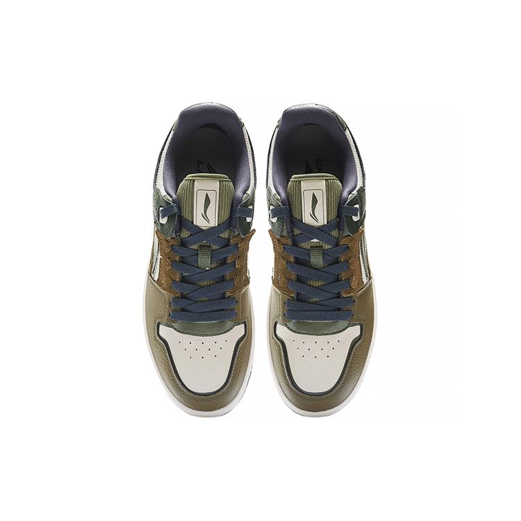 Li Ning Tianji Skateskor Herr Sneakers Gul Grön AGCS391-3