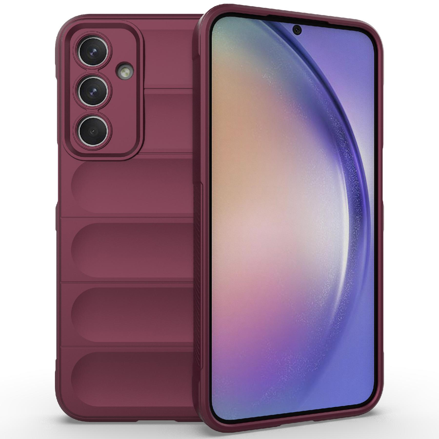 

Чехол для Samsung Galaxy M35 5G, мягкий ТПУ, противоударный, чехол для мобильного телефона Wine Red