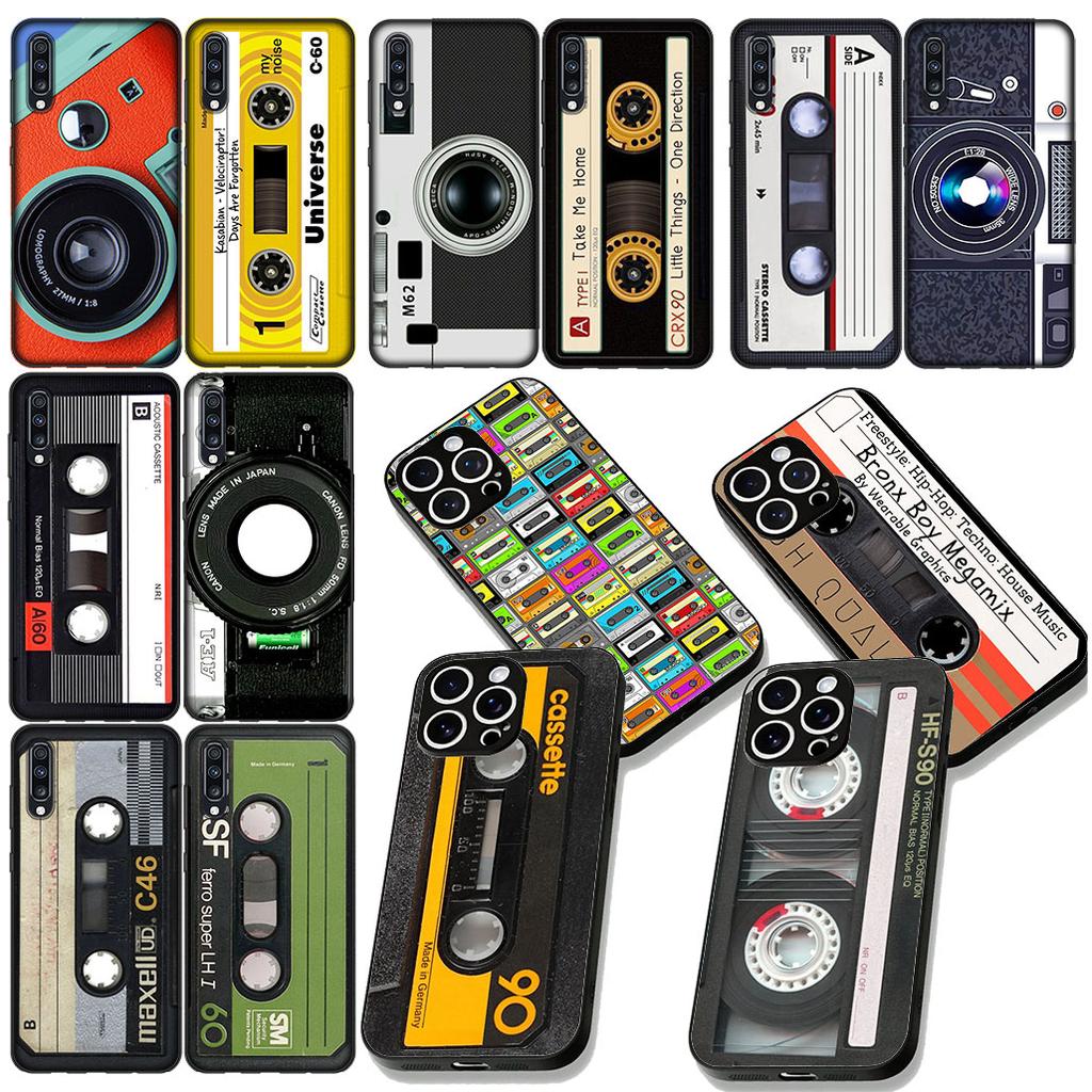 Retro Camera Vintage Cassette Tape Old Case for Motorola Moto Edge 50 30 Fusion 40 NEO Ultra Pro G22 G23 G20 G35 G84 G13 G53