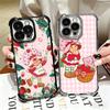 Strawberry Sh-SHortcake Soft Phone Case For iPhone 15 16 17 Air 14 Pro Max 16E Plus 13 12 Mini Plating Anti-Fall Fundas